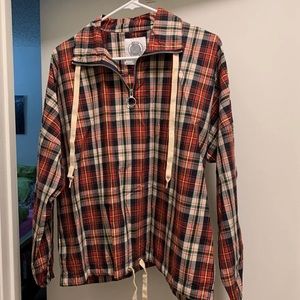 QUARTERZIP FLANNEL URBAN OUTFITTERS